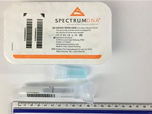 Saliva collection: neat (with SDNA- 2000 Spectrum Kits)