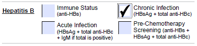 Hep B-7b Chronic Infection and Tests Requested